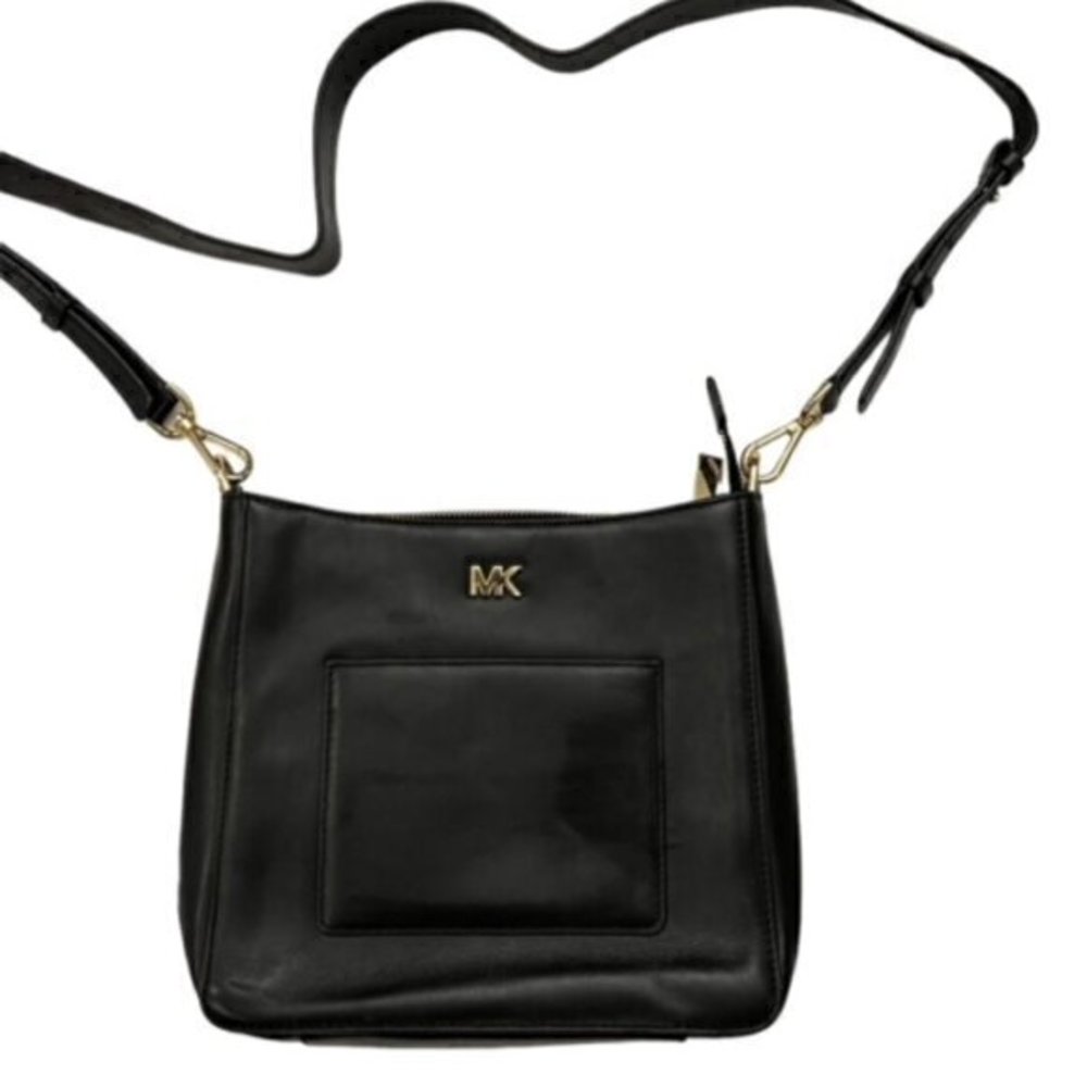 🎉SALE🎉 MICHAEL KORS Gloria Soft Leather Black Crossbody Wide Strap‎ Designer